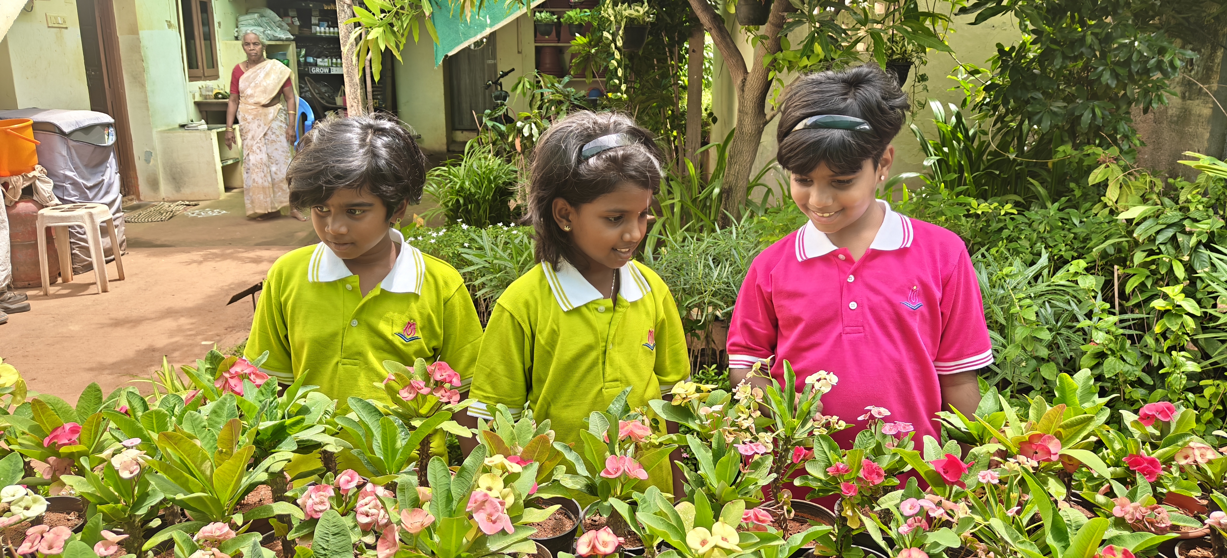 iPlay children on a field trip visiting a garden