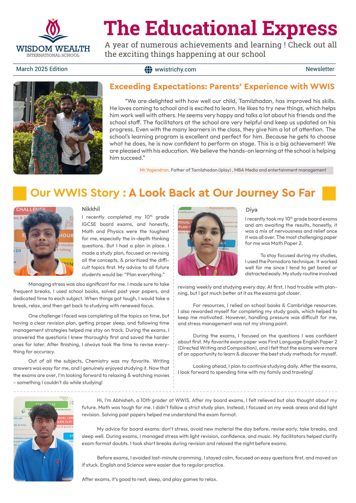 Newsletter page