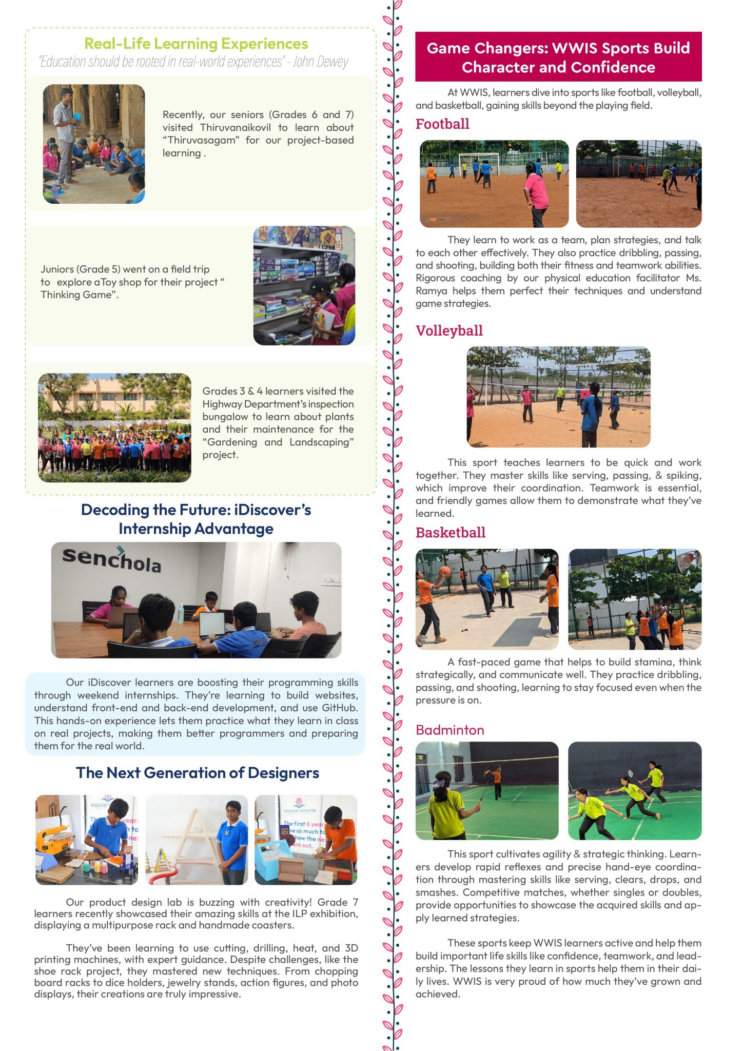 Newsletter page